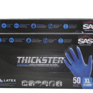 SAS 6604 (2 boxes) Thickster Textured Safety Latex Gloves, X-Large