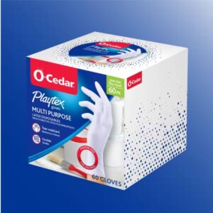 PLAYTEX Multi-Purpose White Latex Gloves, 1-Size Fits Most 60 Count (Pack of 1)