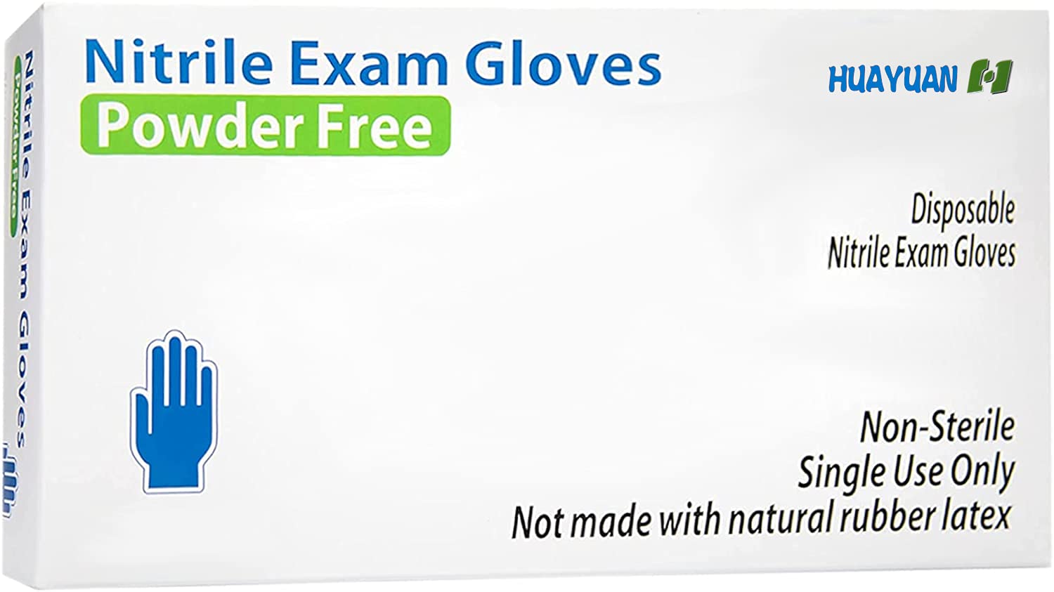 Circlecare Powder-Free Nitrile Disposable Exam Gloves, Industrial Medical Examination, Latex Free Rubber, Non-Sterile, Food Safe, Textured Fingertips, Ultra-Strong, Pack of 100, Blue - Size Medium