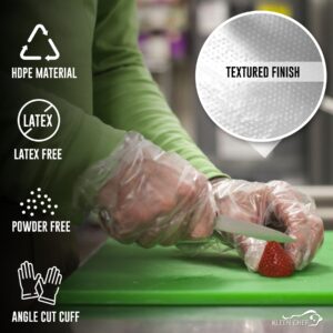 KLEEN CHEF 1050 PCS Plastic Disposable Gloves Medium | Clear Disposable Gloves for Food Prep, Cooking, Cleaning, Food Handling