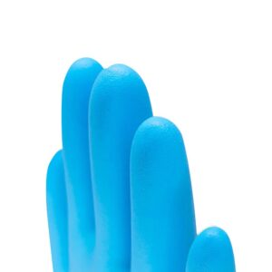 Amerisano 100% Nitrile Exam Gloves | Medical Grade, 510(k), Exceptional tactile sensitivity, Latex & Powder Free, 3 mil, Non-Sterile | Blue (Box of 200, X-Large)