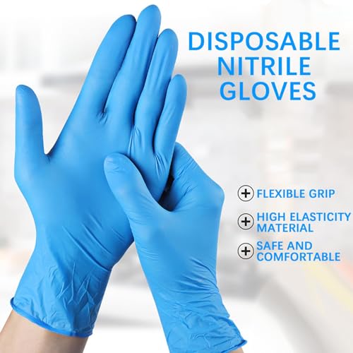 Disposable Gloves for Kitchen & Cleaning, Latex Free, 100 Count Disp. 100 Pcs for Food Prep, Cleaning Gloves, Piece