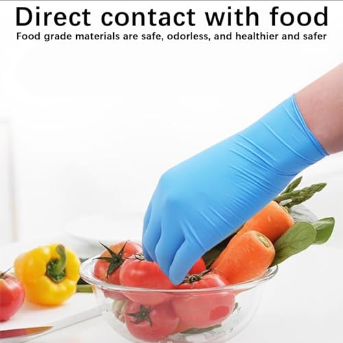 Disposable Gloves for Kitchen & Cleaning, Latex Free, 100 Count Disp. 100 Pcs for Food Prep, Cleaning Gloves, Piece