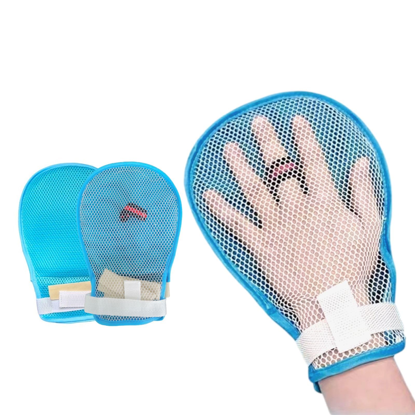 DUNBRI Hand Restraint Gloves for Dementia, Anti Scratch Bed Restraint Mitts, Breathable Protective Gloves for Elderly Daily Care