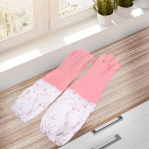 VILLCASE 2 Pairs gloves Kitchen Cleaning Supply Kitchen Accessory Dishwashing Supplies Dishwashing Glove Kitchen Glove waterproof brush large pvc