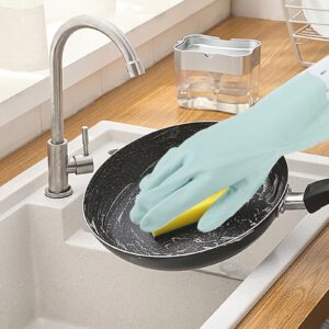 VILLCASE 2 Pairs gloves Kitchen Cleaning Supply Kitchen Accessory Dishwashing Supplies Dishwashing Glove Kitchen Glove waterproof brush large pvc