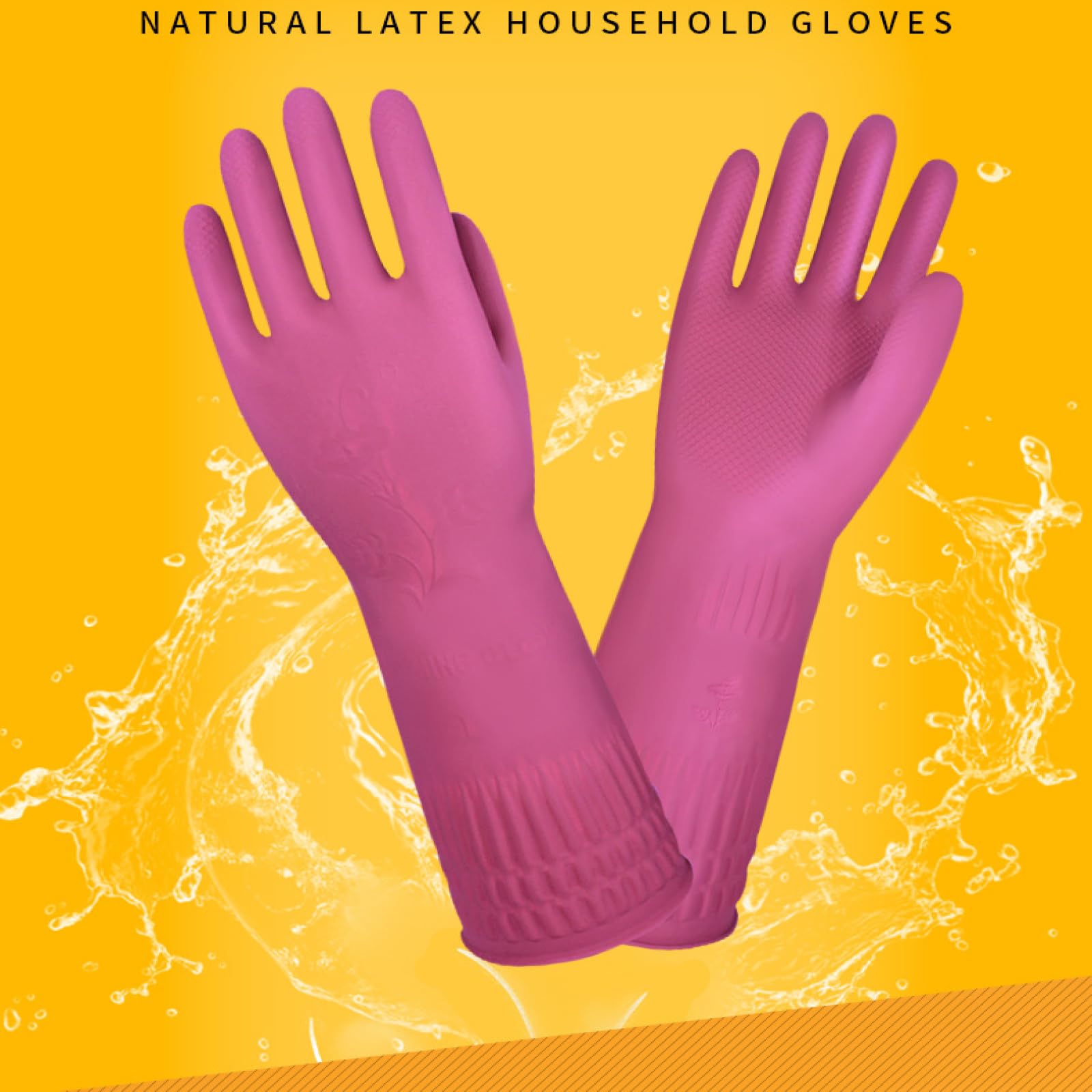 Car Wash Cleaning Latex Extended Women's Household Housekeeping Gloves Durable Waterproof Non Slip Dishwashing Gloves