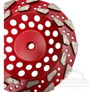 7” Diamond Grinding Cup Wheel for Concrete, Masonry, Epoxy & Paint Removal 5/8-11” Arbor Threaded Grit #18-20