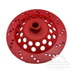 7” Diamond Grinding Cup Wheel for Concrete, Masonry, Epoxy & Paint Removal 5/8-11” Arbor Threaded Grit #18-20