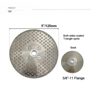 SHDIATOOL Diamond Grinding Disc for Granite Marble Diamond Cutting Wheel Saw Blade with 5/8-Inch-11 Arbor 5 Inch