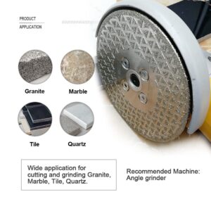 SHDIATOOL Diamond Grinding Disc for Granite Marble Diamond Cutting Wheel Saw Blade with 5/8-Inch-11 Arbor 5 Inch