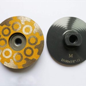 JDK 4 Inch Diamond Resin Filled Cup Wheel Grinding Wheel with Thread 5/8“-11 for Granite Stone and Tiles (Medium)