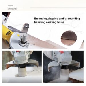 SHDIATOOL Diamond Finger Milling Bits of Enlarging and Shaping Round Bevel Existing Holes 1inch for Tile Porcelain 25mm Hard Ceramic Stone