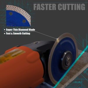 PEAKIT Dry Wet Tile Saw Blade 4 1/2 Inch Porcelain Diamond Blade Ceramic Cutting Disc Wheel for Angle grinder