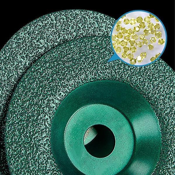 Brazed Diamond Grinding Disc,4 Inch Vacuum Brazed Diamond Grinding Cup Wheel,Angle Grinder Casting Cutting Discs,for Granite Marble Diamond Iron Steel Masonry Convex (5pcs)