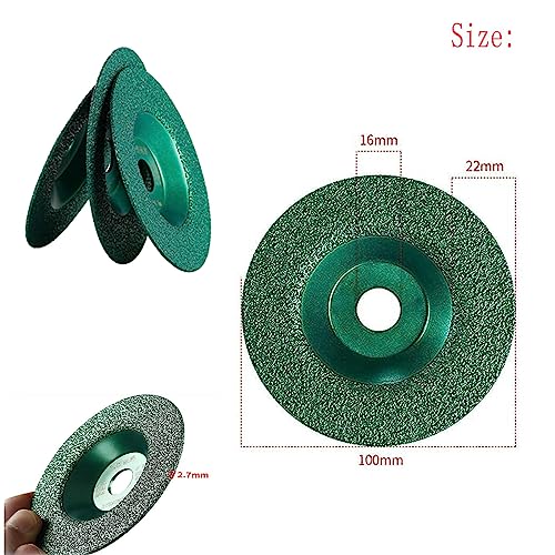 Brazed Diamond Grinding Disc,4 Inch Vacuum Brazed Diamond Grinding Cup Wheel,Angle Grinder Casting Cutting Discs,for Granite Marble Diamond Iron Steel Masonry Convex (5pcs)