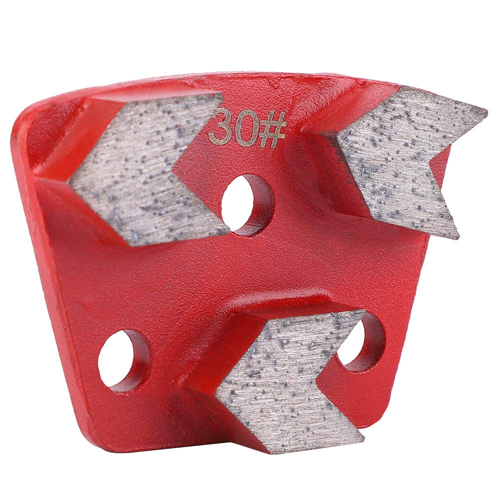 Ezweiji 3pcs Diamond Grinding Discs, 3 Arrow Tooth Trapezoidal Diamond #30 Grit Metal Scraper Floor Grinding Pad Disc for Concrete and trapezoidal Diamond Grinding Machines