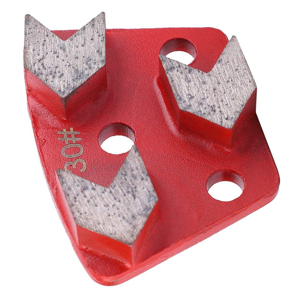 Ezweiji 3pcs Diamond Grinding Discs, 3 Arrow Tooth Trapezoidal Diamond #30 Grit Metal Scraper Floor Grinding Pad Disc for Concrete and trapezoidal Diamond Grinding Machines