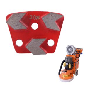 Ezweiji 3pcs Diamond Grinding Discs, 3 Arrow Tooth Trapezoidal Diamond #30 Grit Metal Scraper Floor Grinding Pad Disc for Concrete and trapezoidal Diamond Grinding Machines