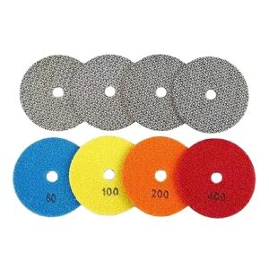 Polishing Pad 6 Inch 150mm Electroplated Diamond Grinding Disc Marble Tile Rock Plate Glass Edge Stone Grinding Chamfer Abrasive Polishing Pad Polish Pad Kit (Color : 100, Size : 6 inch 150mm)