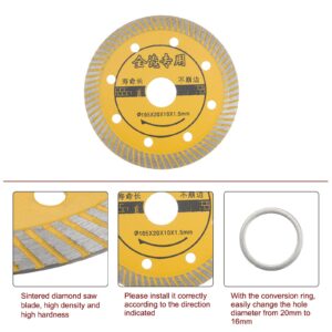 HARFINGTON Diamond Blade, 4" 105mm Diamond Saw Blades Diamond Cutting Wheel with 20mm Arbor for Angle Grinder for Cutting Tile Concrete, Masonry, Brick, Marble and Other Stone, Yellow