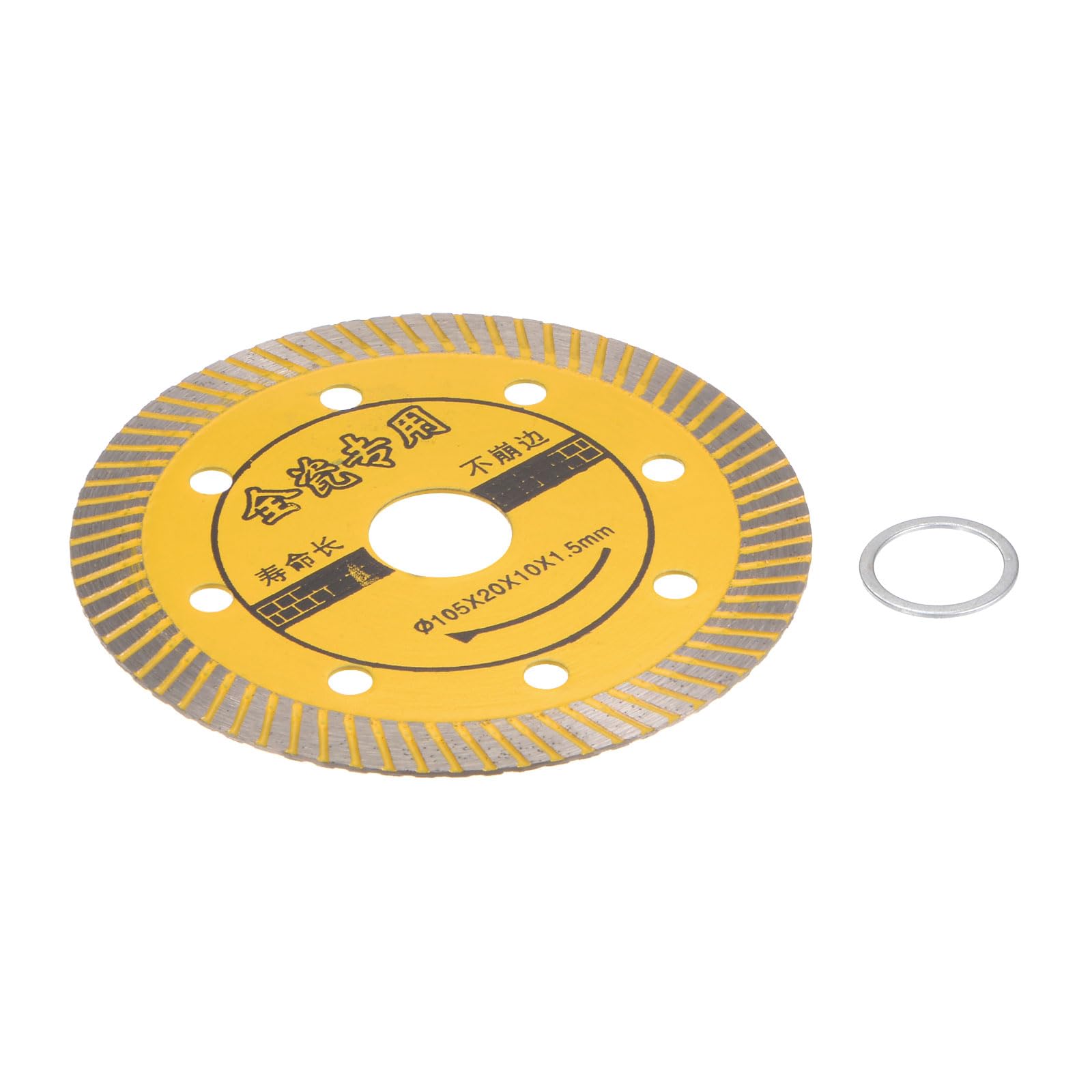 HARFINGTON Diamond Blade, 4" 105mm Diamond Saw Blades Diamond Cutting Wheel with 20mm Arbor for Angle Grinder for Cutting Tile Concrete, Masonry, Brick, Marble and Other Stone, Yellow