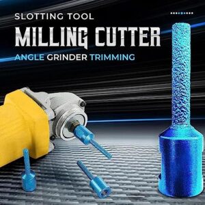 SCOOVY Slotting Tool Angle Grinder, Wear Resistant Angle Grinder Head, Slotting Tool Angle Grinder Trimming Milling Cutter, Diamond Finger Milling Bits, Marble Slotting and Trimming