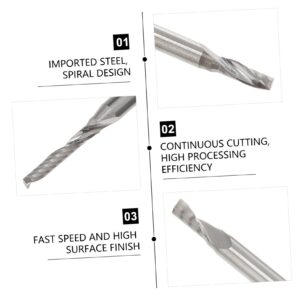 DOITOOL 5 Sets Carving Knife Utility Knife Single Flute End Mill for Aluminum End Mill Bits for Aluminum Metal Drill Bits Square Drill Bit Diamond Drill Bit Square Tool CNC Bits CNC Router