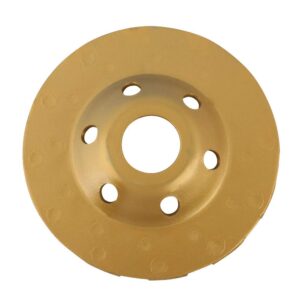 Diamond Grinding Disc, 10cm Diamond Segment Grinding Wheel Disc 6 Holes Stone Gold Bowl Shape Grinder Cup for Ceramics