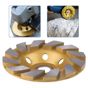 Diamond Grinding Disc, 10cm Diamond Segment Grinding Wheel Disc 6 Holes Stone Gold Bowl Shape Grinder Cup for Ceramics