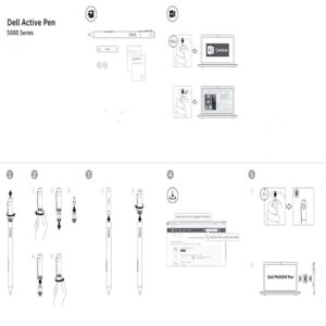 Stylus Pen for Dell Latitude 5285 5289 5290 5300 5310 7200 7210 7285 7389 9410 9510 xps 9365 9575 2-in-1 Tablet PN557W， S Pen Replacement, Touchscreen Pen