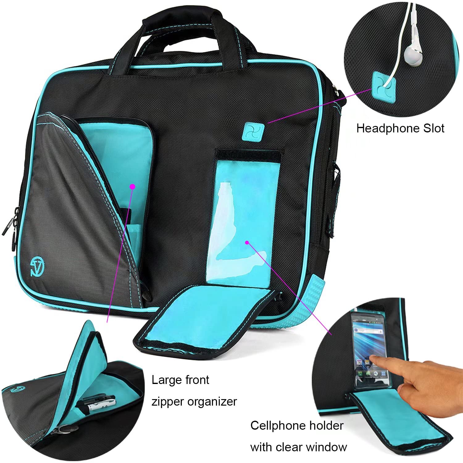 11.6 12 Inch Laptop Bag for Samsung Galaxy Tab S7 FE, Galaxy Tab S8 Plus, for TCL NxtPaper 12 Pro, for ZTE Axon Pad