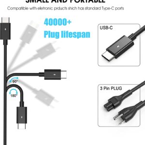 65W USB-C Laptop Charger Replacement for Dell XPS and Latitude 5000 and Chromebook - Power Cord Included