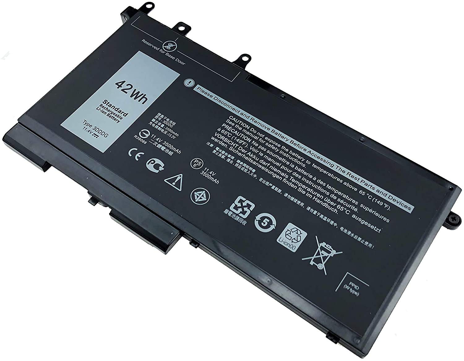 FLIW 3DDDG Replacement Battery Compatible with Dell Latitude E5280 E5480 E5580 5280 5288 5290 5480 5488 5490 5491 5495 5580 5590 Precision 3520 3530 Series 049XH 45N3J 3VC9Y RRJDX [11.4V 42Wh]