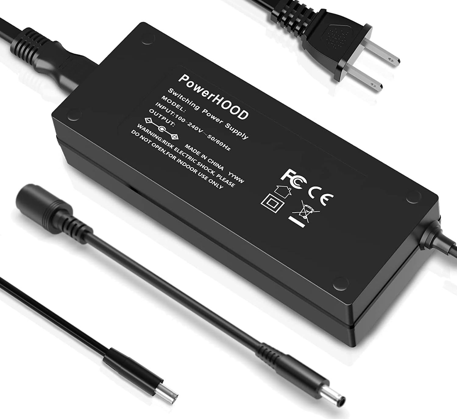 PowerHOOD 90W 65W AC Adapter Compatible with Dell Latitude E7470 E5430 5480 5580 5590 E6410 E6430 7390 7480 E6540 E7450 E6420 E6440 7490 7290 5490 5290 Laptop Power Supply Cord Battery Charger Cable