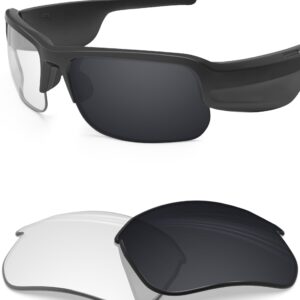 BLAZERBUCK Polycarbonate Replacement Lenses for BOSE Tempo Sunglasses - Clear Black Photochromic