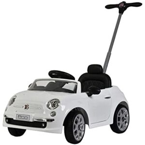 Best Ride On Cars Fiat 500 Push Car, White 37 x 19 x 12 inches, Large, White