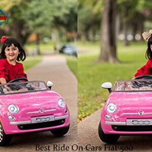 Best Ride On Cars Fiat 500 Push Car, Pink