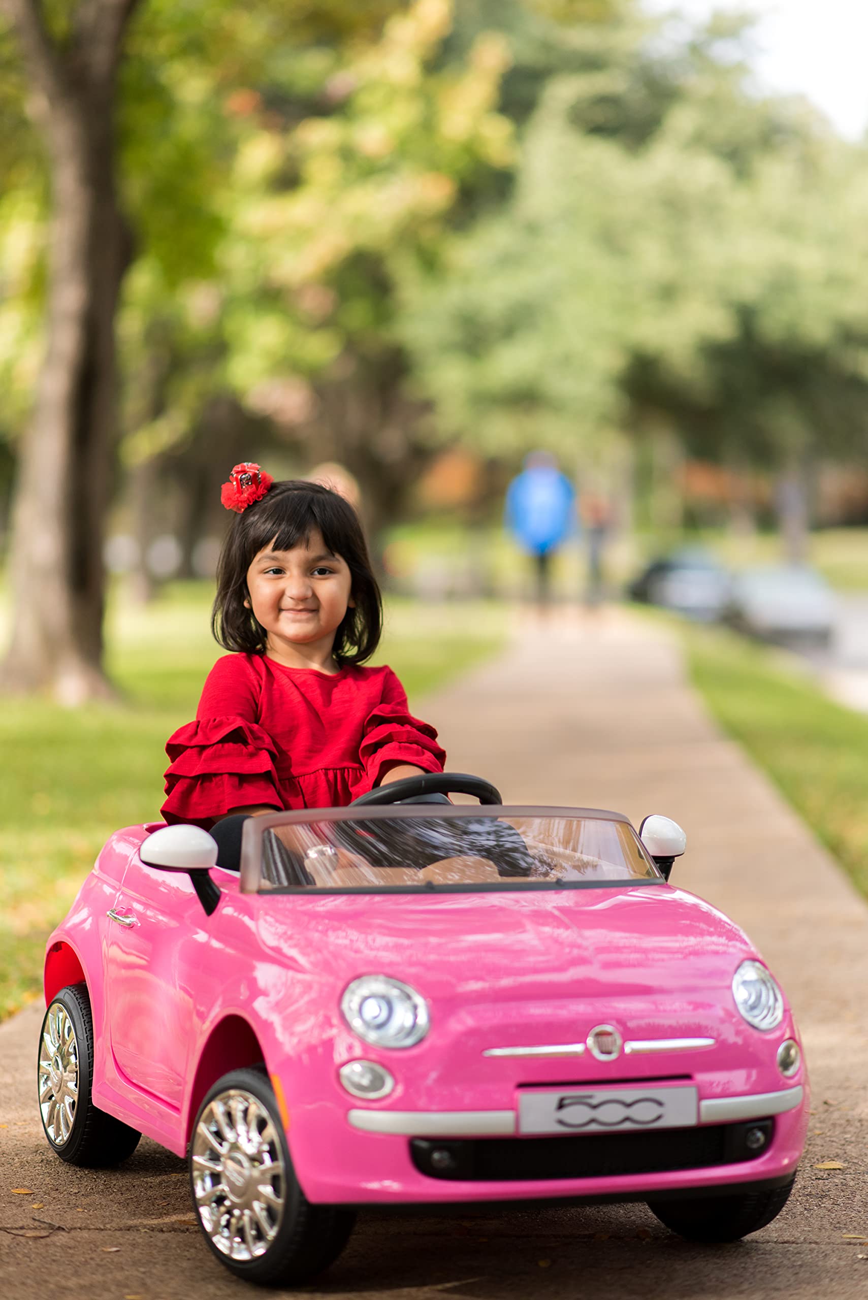Best Ride On Cars Fiat 500 Push Car, Pink