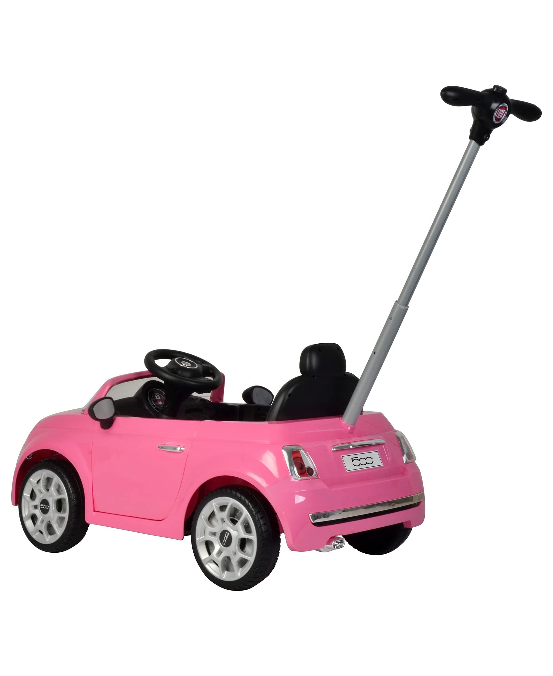 Best Ride On Cars Fiat 500 Push Car, Pink