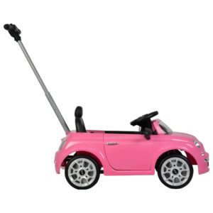 Best Ride On Cars Fiat 500 Push Car, Pink