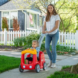 Simplay3 Roll and Stroll Quiet Ride-On Toddler Toy Push Car, with Seatbelt, for Toddlers Ages 1.5-4 yrs., Red