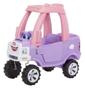 little tikes princess cozy truck ride-on, pink truck, 90cm x 45cm x 89cm