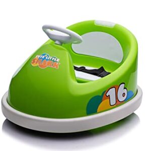 Best Ride On Cars 6 Volt Bumperz Kids Electric Battery Powered Ride On Bumper Car Vehicle with Power Indicator, Anti Collision Bar, and Music, Green