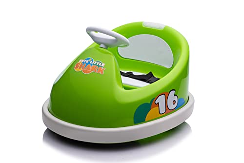 Best Ride On Cars 6 Volt Bumperz Kids Electric Battery Powered Ride On Bumper Car Vehicle with Power Indicator, Anti Collision Bar, and Music, Green