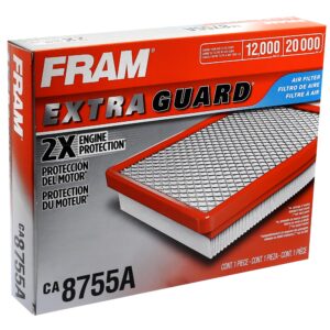 FRAM Extra Guard CA8755A Replacement Engine Air Filter for Select Cadillac, Chevrolet, and GMC Models, Provides Up to 12 Months or 12,000 Miles Filter Protection