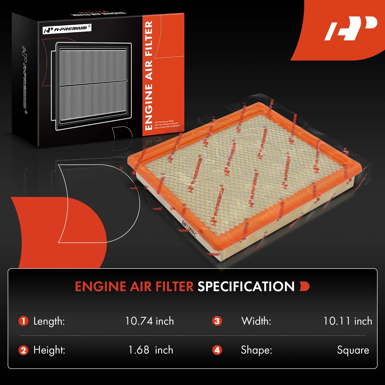 A-Premium Engine Air Filter Compatible with Chevrolet Colorado & GMC Canyon, 2015-2022, 2.5L 2.8L 3.6L, Flexible Panel, Replace# 23248945