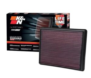 k&n engine air filter: increase power & towing, washable, premium, replacement air filter: compatible 1999-2019 chevy/gmc truck/suv v6/v8 (silverado, suburban, tahoe, sierra, yukon, avalanche) 33-2129