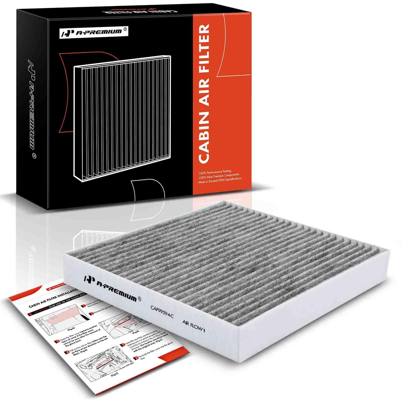 A-Premium Cabin Air Filter with Activated Carbon Compatible with Hyundai Elantra, Ioniq 5, Santa Fe, Sonata, Tucson & Kia K5, 2020-2023, Replace# 97133L1000