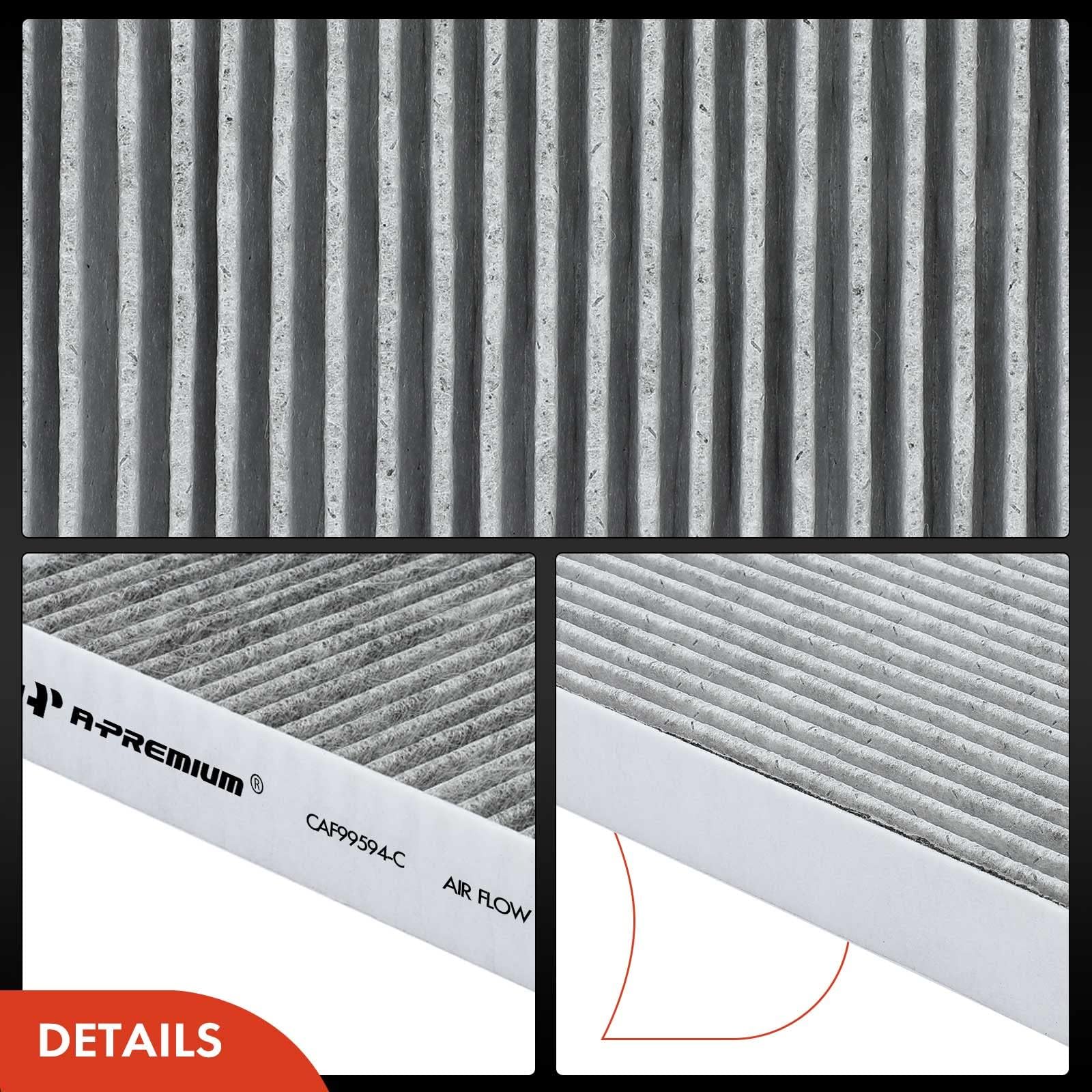 A-Premium Cabin Air Filter with Activated Carbon Compatible with Hyundai Elantra, Ioniq 5, Santa Fe, Sonata, Tucson & Kia K5, 2020-2023, Replace# 97133L1000